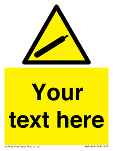 Custom Warning Non-flammable compressed gas